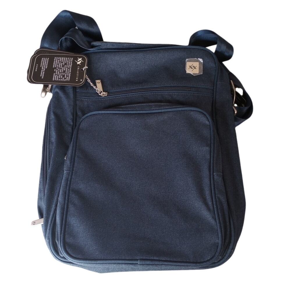 Ju Ju Be Men's XY Collection Helix Diaper Bag Messenger Tote Blue